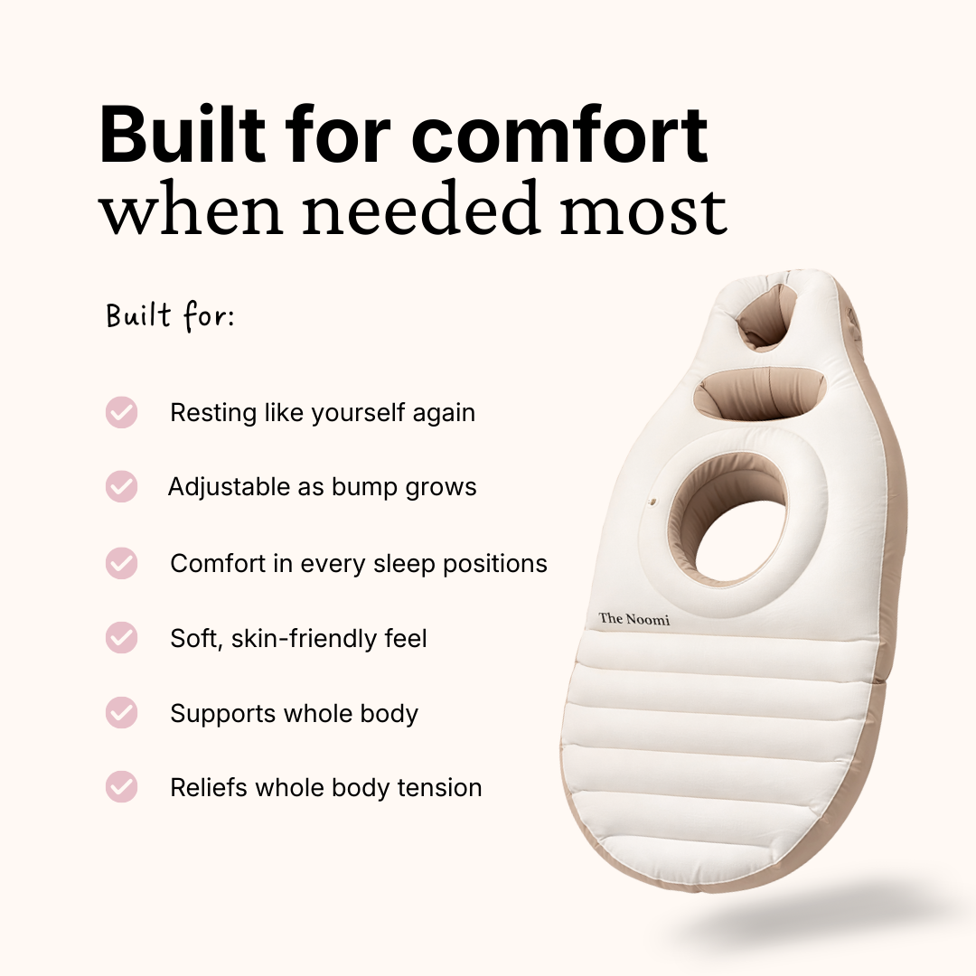Belly Sleep pregnancy pillow highlighting its features 